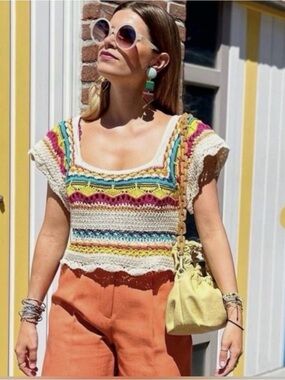 Zara Crocheted crop top